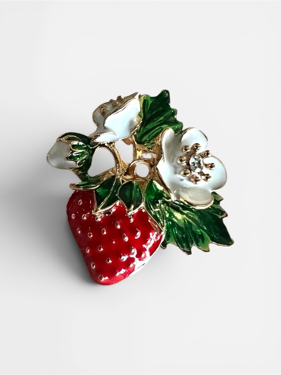 Unbranded Jewelry - Berry Sweet Strawberry Brooch – Blooming with Charm